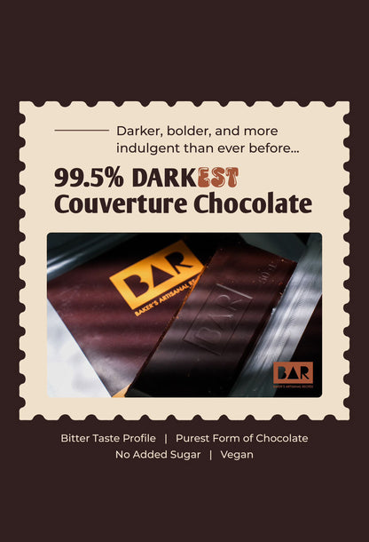 BAR99.5 The Darkest Couverture (99.5% Cocoa)